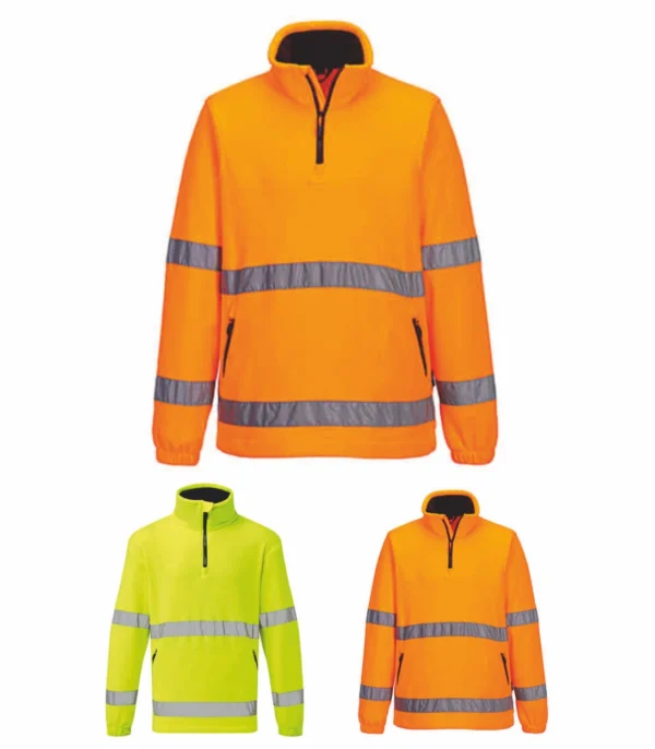 Portwest F302 Hi Viz Half Zip Fleece